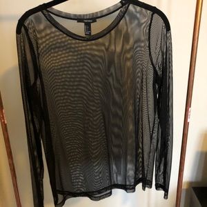 Long sleeve mesh shirt